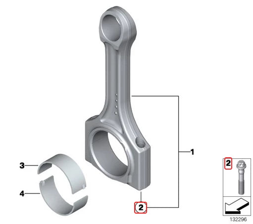 BMW Rod Bolt for Various BMW Models 11247589671