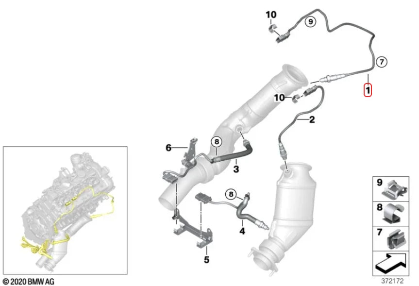 Bosch Lambda O2 Sensor for BMW S55 M2 M3 M4 F8x – Front Long Downpipe