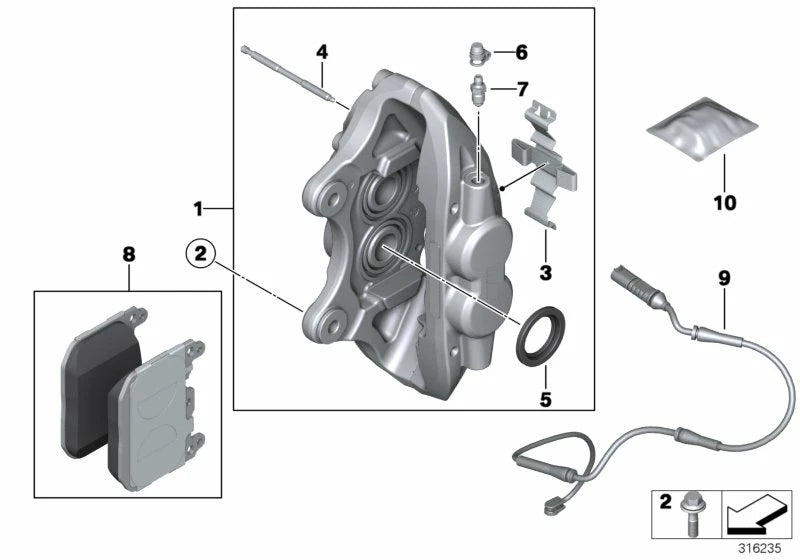 BMW Front Brake Pads for BMW M-Lite F Series