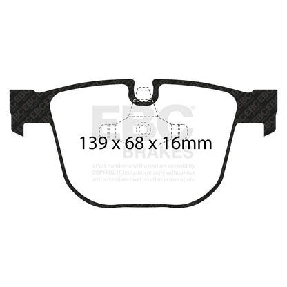 EBC Redstuff Rear Brake Pads for BMW M3 E9x
