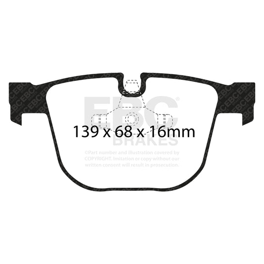 EBC Redstuff Rear Brake Pads for BMW M3 E9x