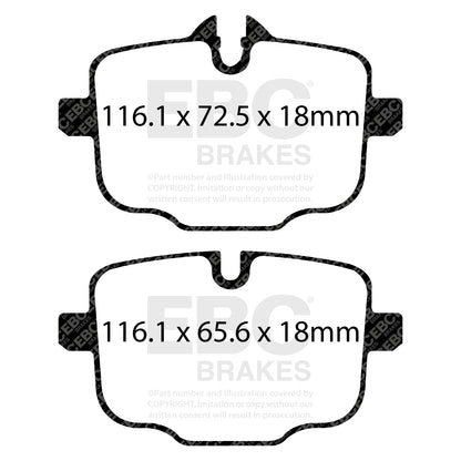 EBC Yellowstuff Rear Brake Pads for BMW M2 M3 M4 G8x