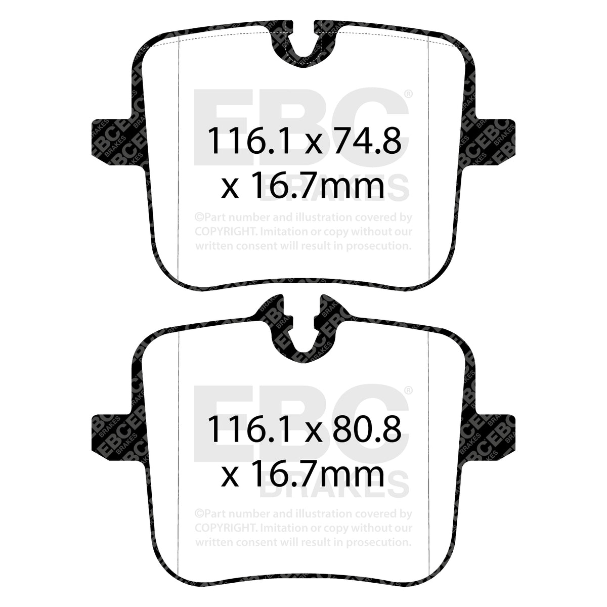 EBC Redstuff Rear Brake Pads for BMW M5 F90