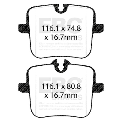 EBC Redstuff Rear Brake Pads for BMW M5 F90