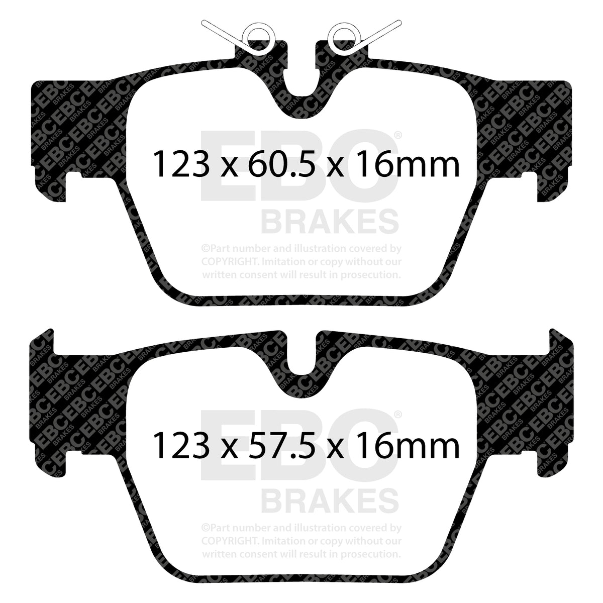 EBC Yellowstuff Rear Brake Pads for BMW M135i xDrive F40