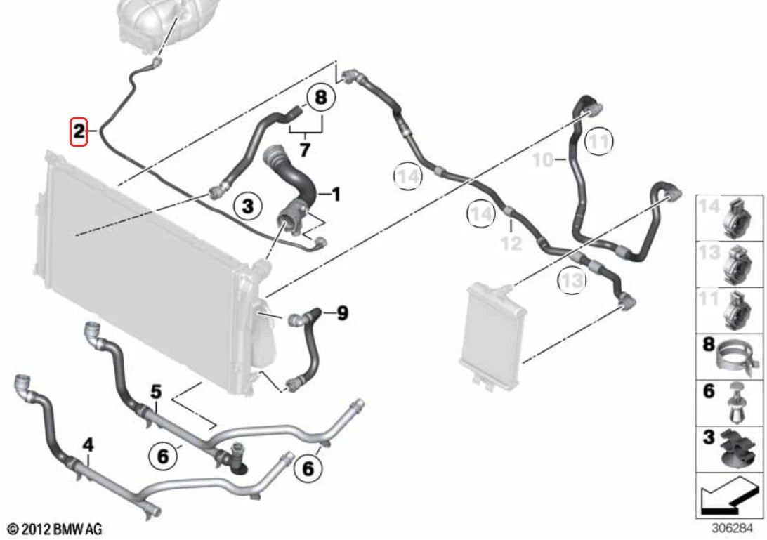 BMW Coolant Hose for BMW N55