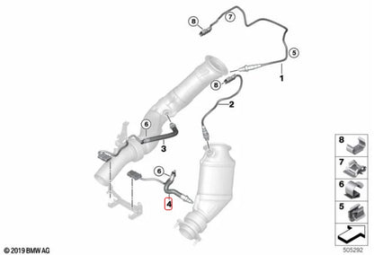 Bosch Secondary Lambda O2 Sensor for BMW S55 M2 M3 M4 F8x – Rear Short Downpipe