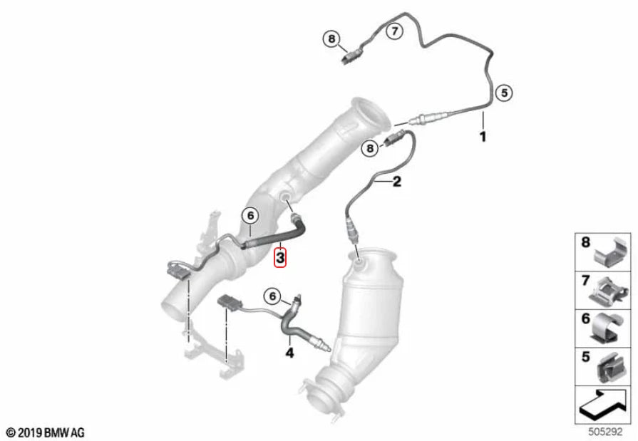 Bosch Secondary Lambda O2 Sensor for BMW S55 M2 M3 M4 F8x – Front Long Downpipe