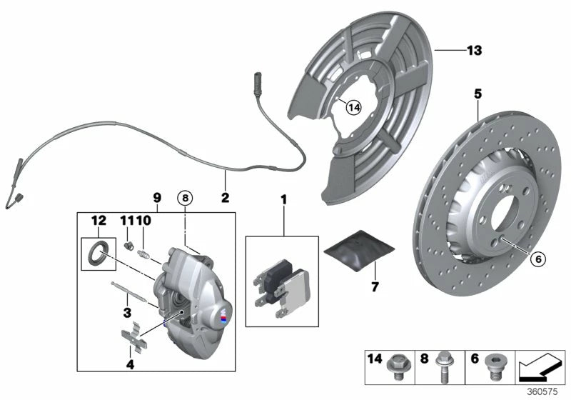 BMW Rear Brake Pads for BMW M2 M3 M4 F8x