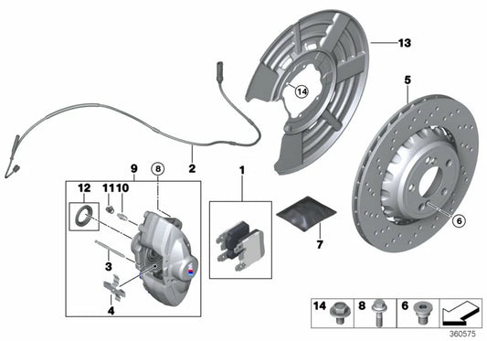 BMW Rear Brake Pads for BMW M2 M3 M4 F8x