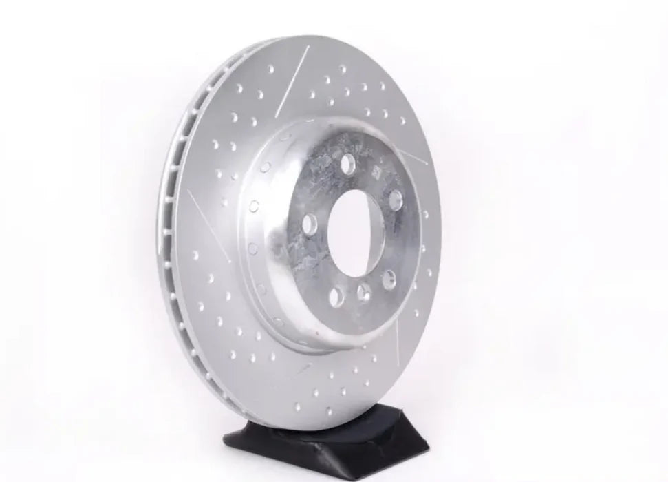 BMW 345mm Rear Drilled Grooved Brake Discs for BMW 3 Series F3x